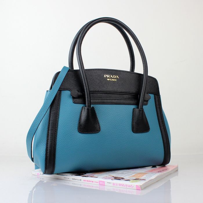 Prada borsetta in pelle in blu e nero